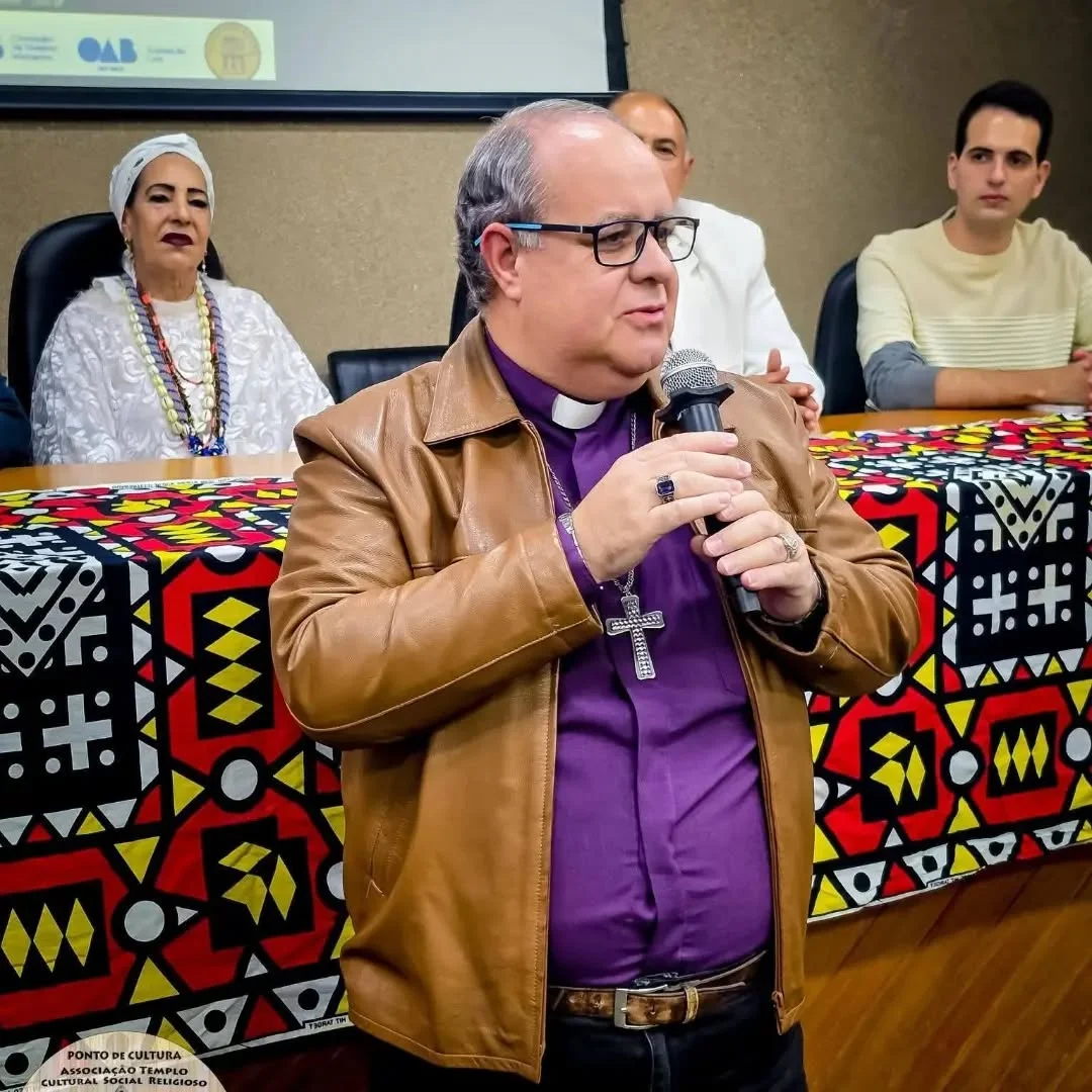Archbishop Ricardo Lorite de Lima speaking at a gathering. Date unknown.